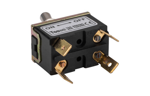 DPST On/Off Toggle Switch 4 Spade 15A 250VAC 2 Position