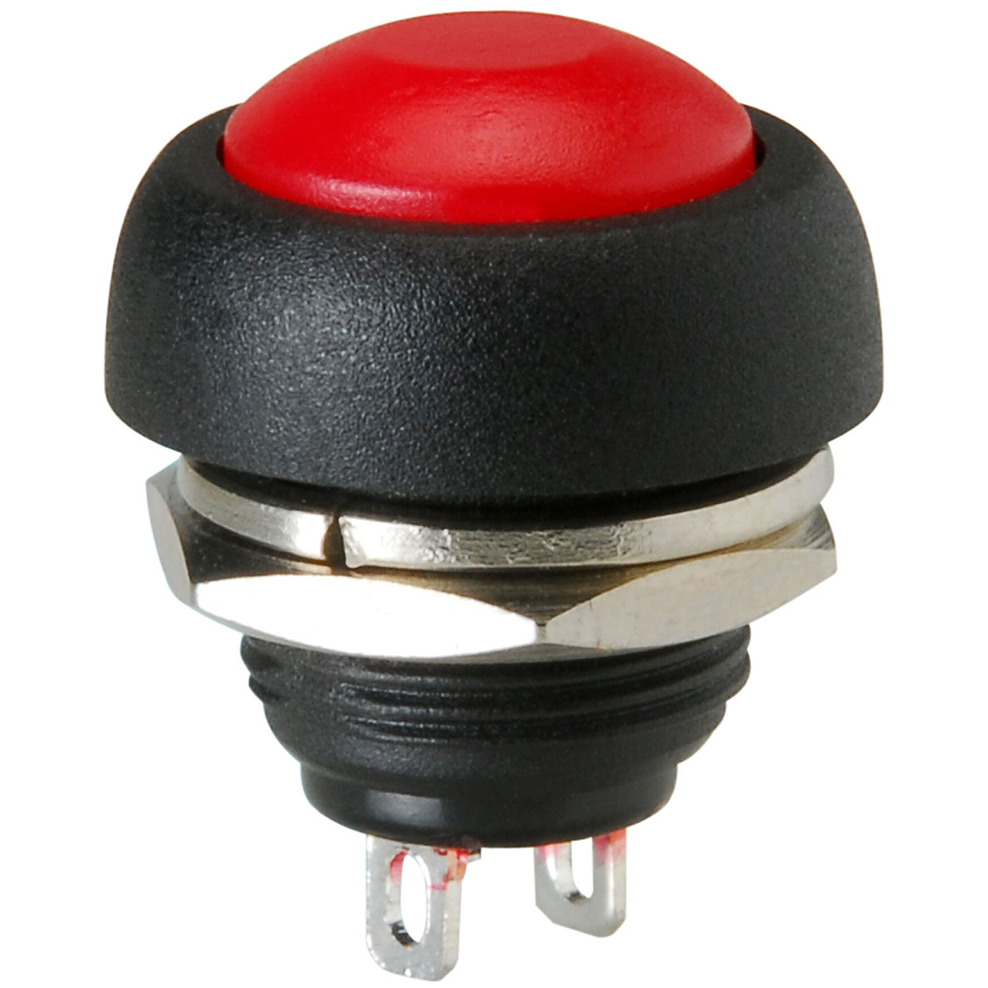Momentary N.O. Raised Push Button Switch Red 1A 250V