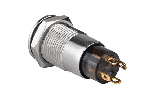 SPST Stainless Steel Waterproof Raised Push Button Latching Tamper Proof Switch