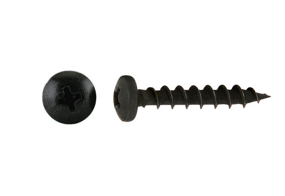 Deep Thread Pan Head Screw Black | 4.2 mm x 25.4 mm