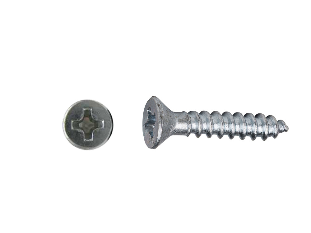 2.3 mm x 12.7 mm Flat Head Zinc Wood Screw