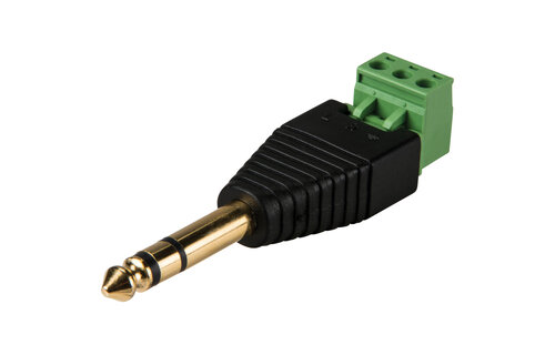 6.35 mm Stereo (TRS) Male to Screw Terminal Connector