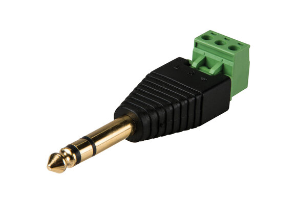 6.35 mm Stereo (TRS) Male to Screw Terminal Connector