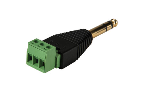 6.35 mm Stereo (TRS) Male to Screw Terminal Connector