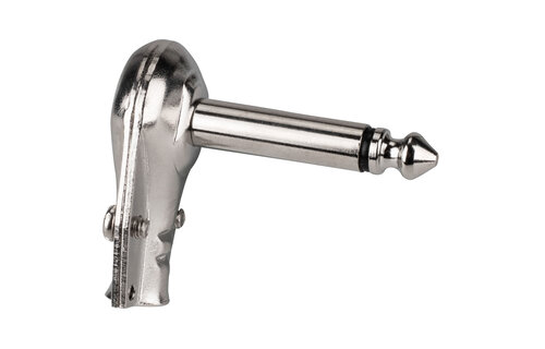 6.35 mm Mono Right Angle Phone Plug Metal