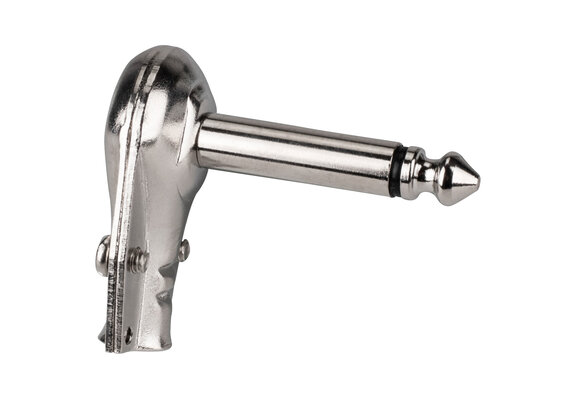 6.35 mm Mono Right Angle Phone Plug Metal