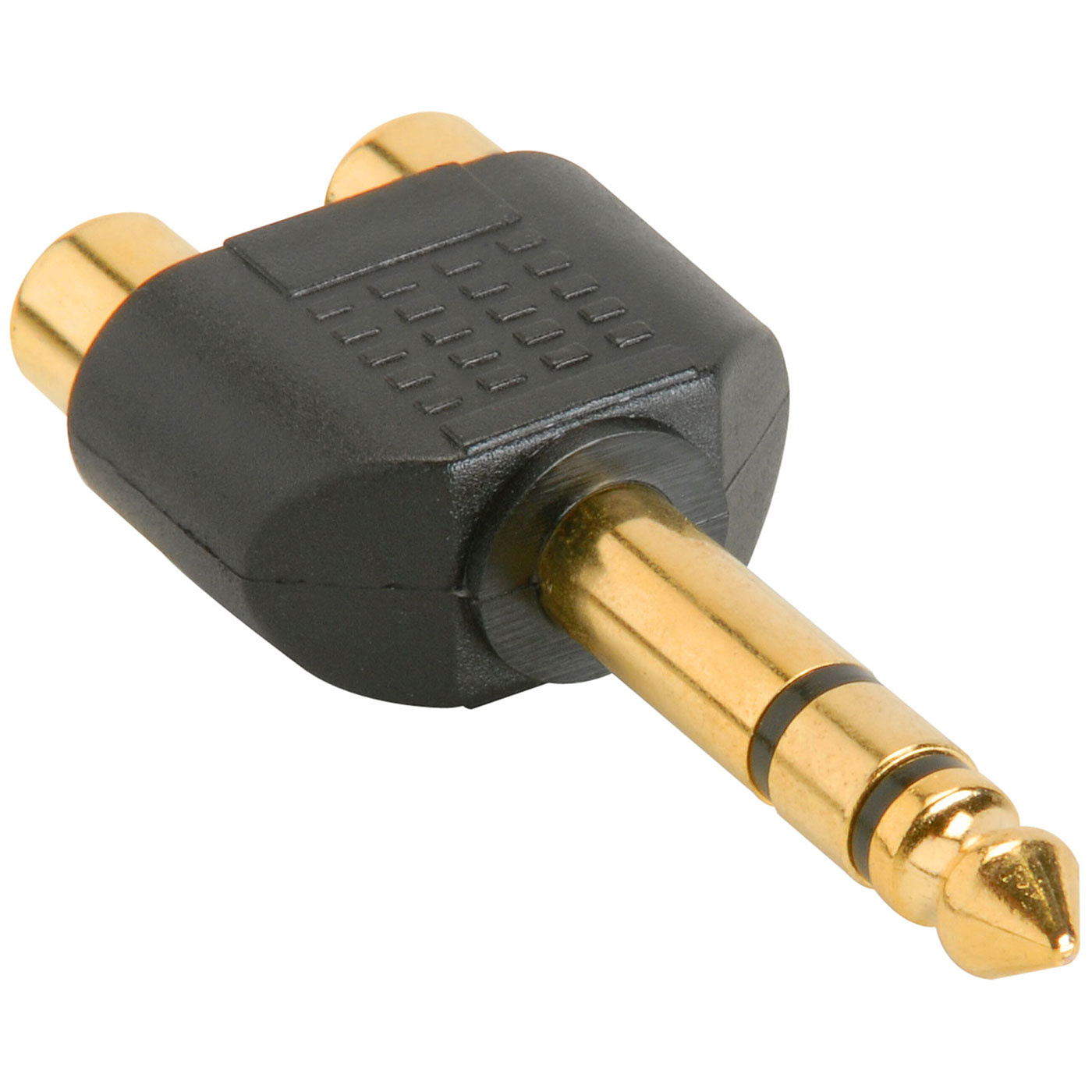 6.35 mm Stereo Male to 2 RCA Female Y Adapter Plug