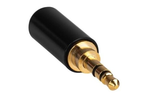 3.5 mm Stereo Gold Plug and Black Metal Shell