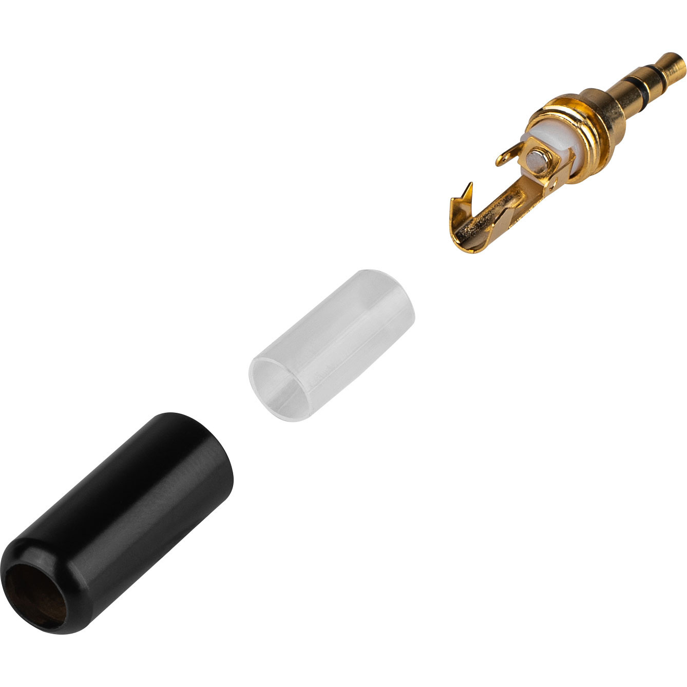 3.5 mm Stereo Gold Plug and Black Metal Shell