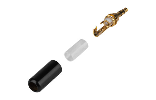 3.5 mm Stereo Gold Plug and Black Metal Shell