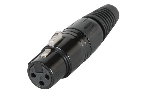 Female Cable Mount XLR Connector Black Satin