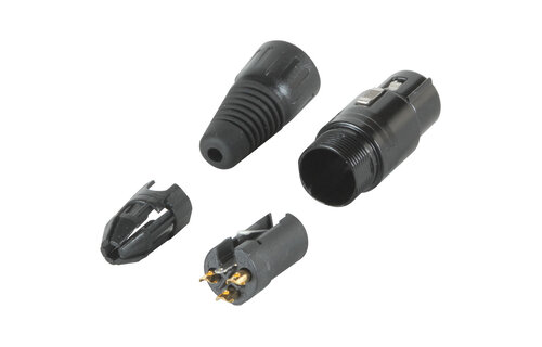 Female Cable Mount XLR Connector Black Satin