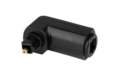 Toslink Digital Optical Right Angle Male to Female Audio Adapter Coupler