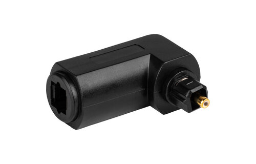 Toslink Digital Optical Right Angle Male to Female Audio Adapter Coupler