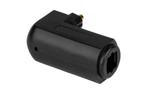 Toslink Digital Optical Right Angle Male to Female Audio Adapter Coupler