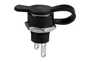 DC Coax/Barrel Jack 2.1 x 5.5mm Panel Mount with Protective Cap