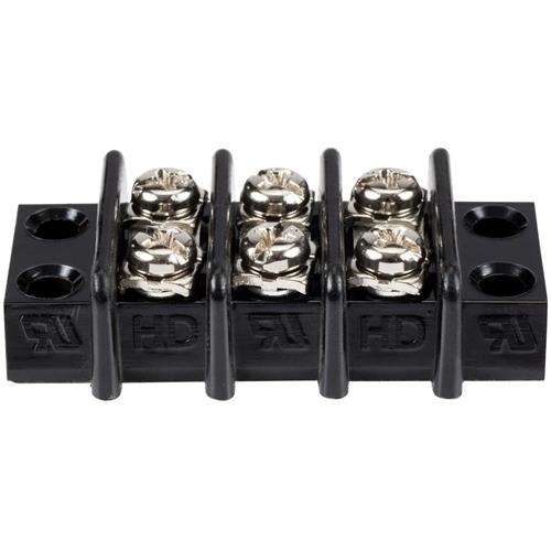 Barrier Strip 3 Pole Double Row 20 Amp