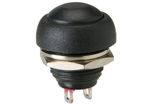 Momentary N.O. Raised Push Button Switch Black