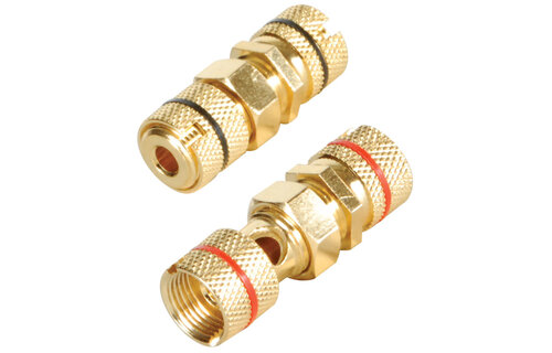 Gold Binding Post To Binding Post Pair Hex Type