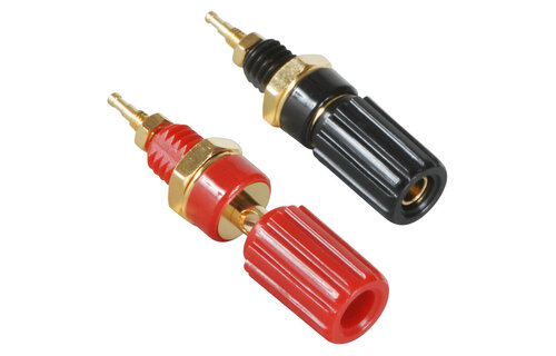 Gold Binding Post Banana Jack Pair Insulated