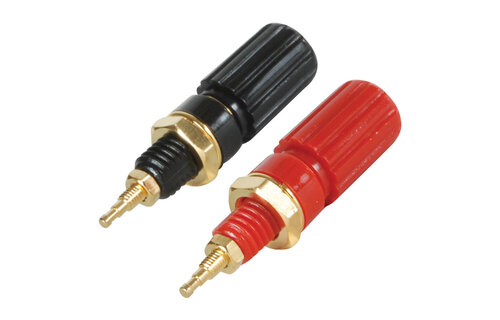 Gold Binding Post Banana Jack Pair Insulated