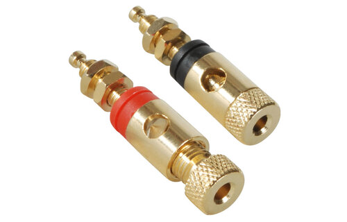 Gold Plated Binding Post Banana Jack Pair