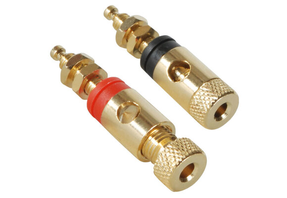 Gold Plated Binding Post Banana Jack Pair