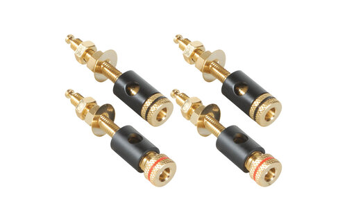 Binding Post Banana Jack with 25.4 mm Thread 2 Pair Black Gold