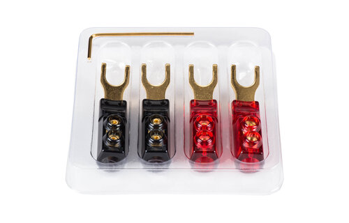 7.9 mm Spade Terminals with Dual Set Screws and Poly Carbonate Shell 2 Pairs