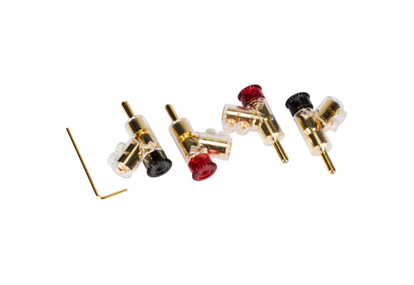 Angled Stacking Banana Plugs 2 Pairs