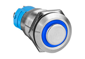 SPST N.O. 12mm Waterproof Raised Push Button Switch