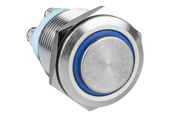 SPST N.O. 19mm Waterproof Raised Push Button Switch