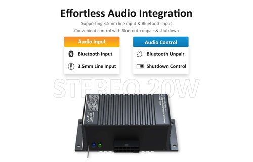 AA-AS32987 WPA2X20 2x20W Mini Waterproof Amplifier for Marine & Automotive