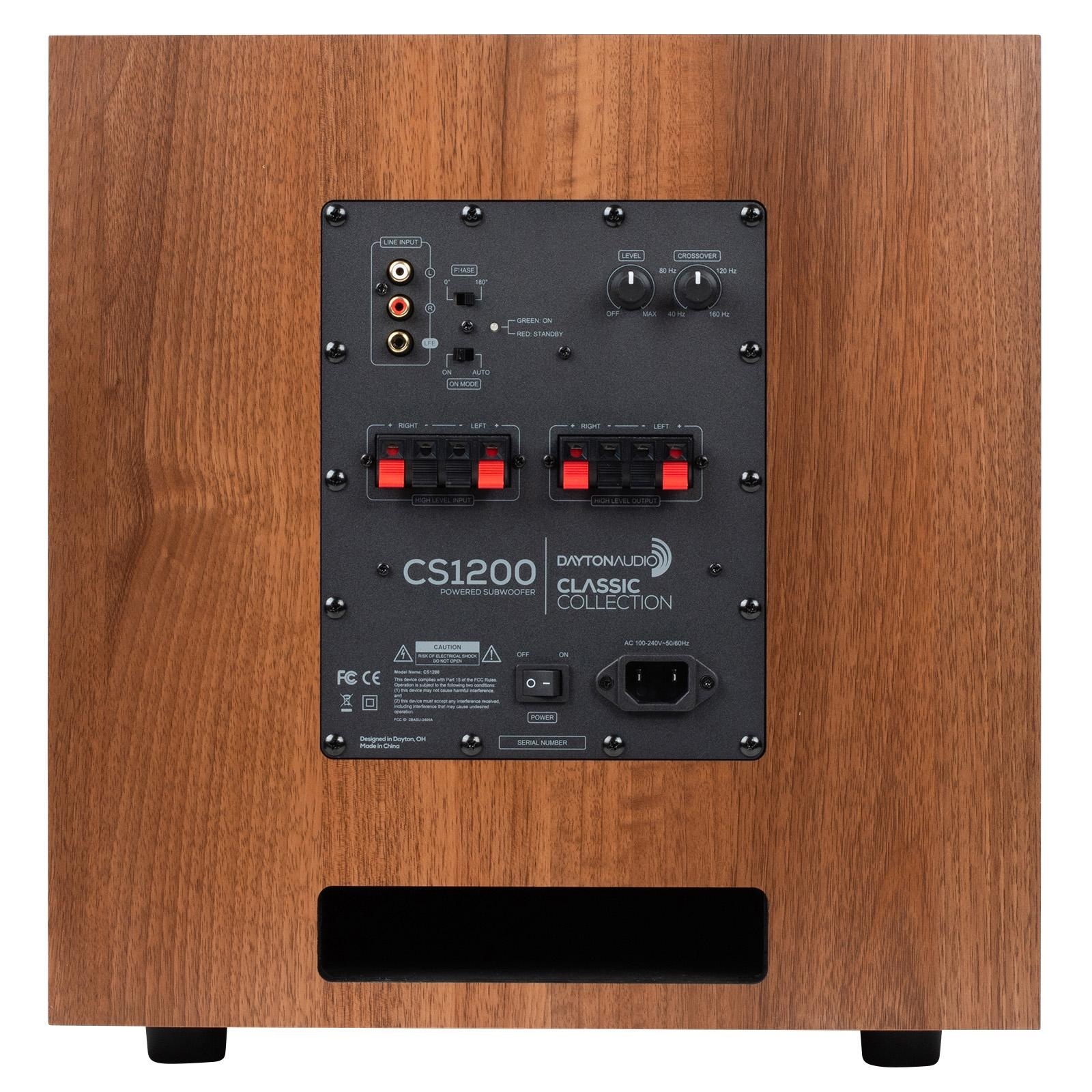 CS1200 12" 200W Powered Subwoofer Wood