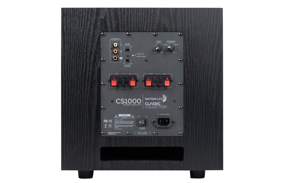 CS1000 10" 180W Powered Subwoofer Black