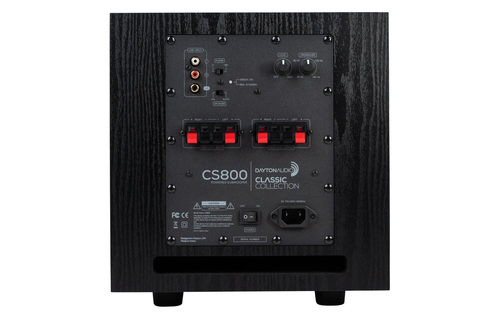 CS800 8" 150W Powered Subwoofer Black