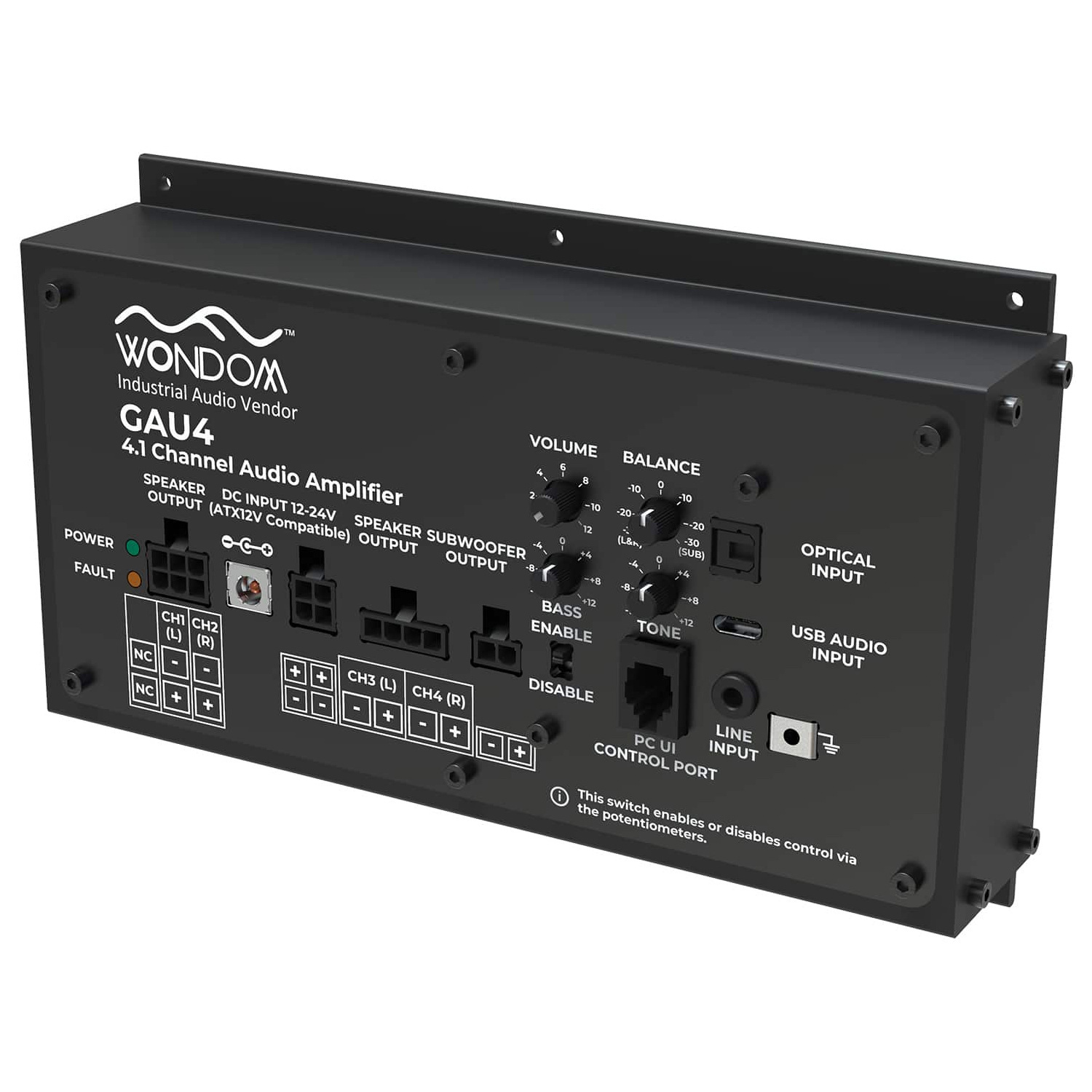 AA-AS43112 GAU4 4x50W + 1x100W 4.1 Gaming Amplifier for Racing Simulator