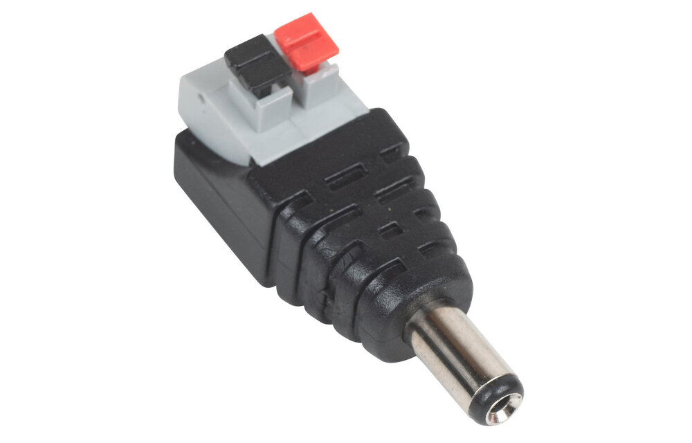 5.5 x 2.1mm DC Barrel Plug / Male with Push Down Connectors