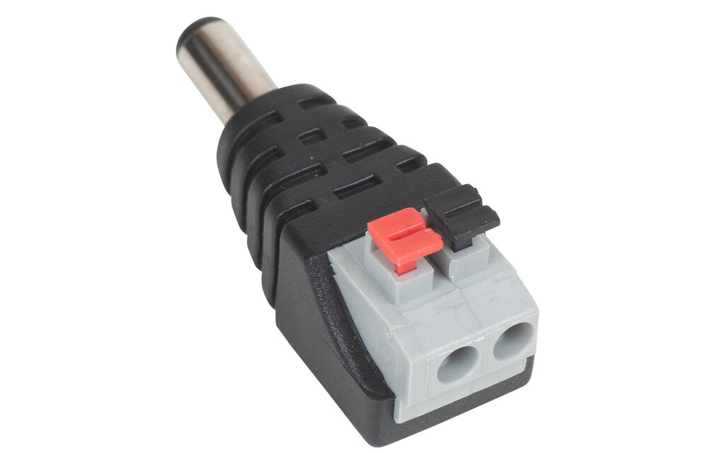 5.5 x 2.1mm DC Barrel Plug / Male with Push Down Connectors