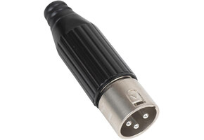 XLR Male Heavy-Duty Connector with Rubber Strain Relief