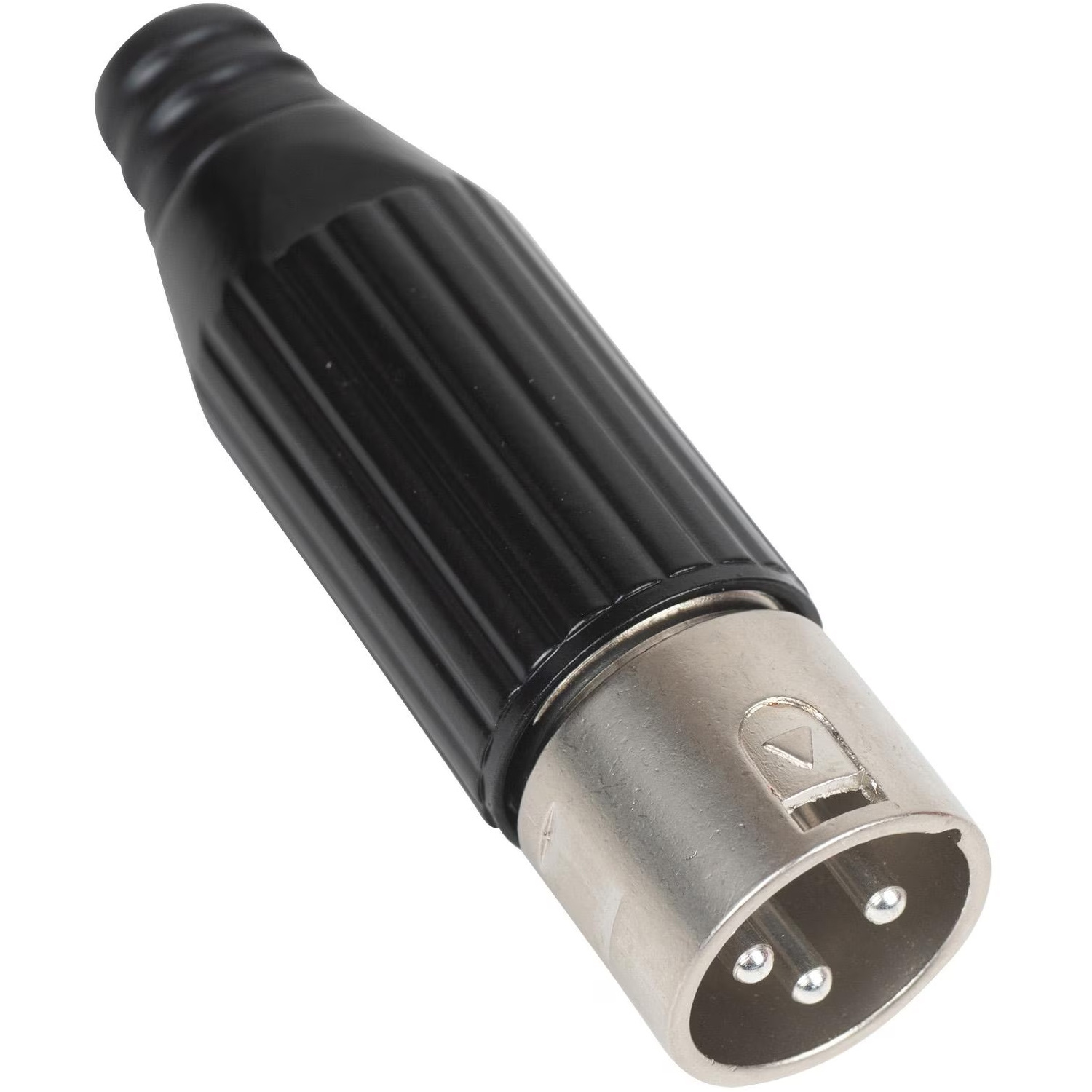 XLR Male 3-Pin Heavy-Duty Connector with Metal Screw On Shell with Rubber Strain Relief