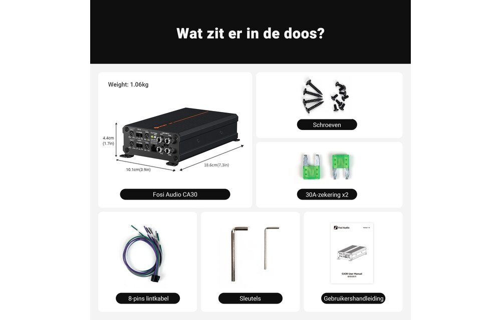 CA30 4-Channel Car Amplifier 4x100W
