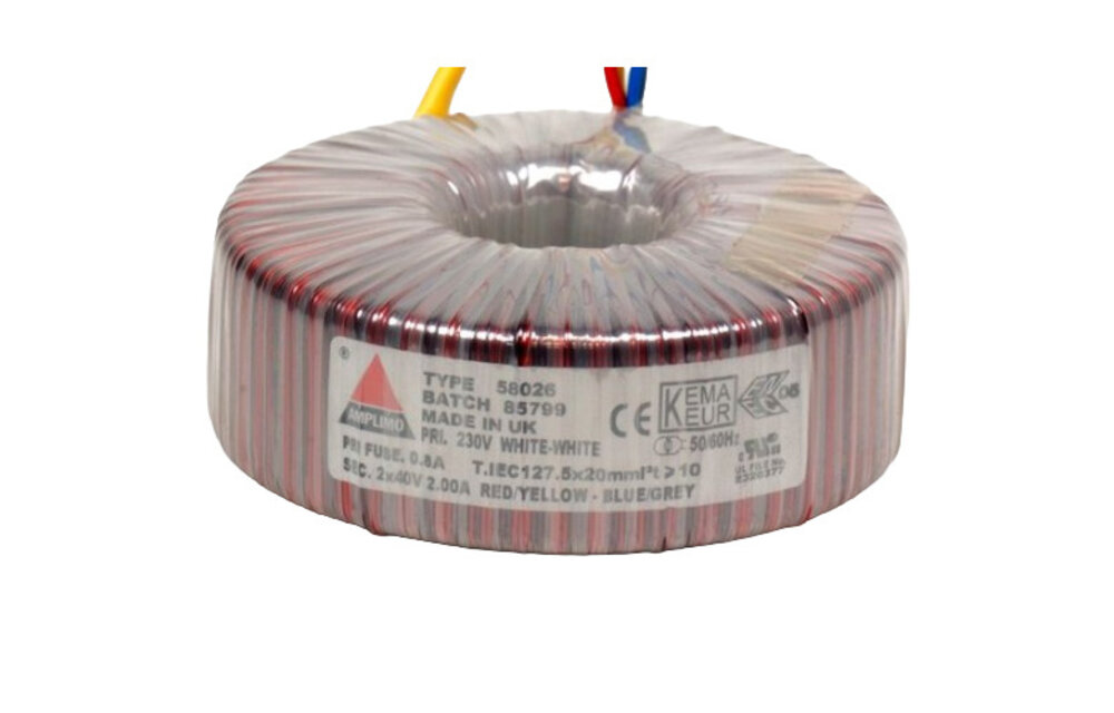 58026 160 VA | 2 x 40 V Toroidal Transformer