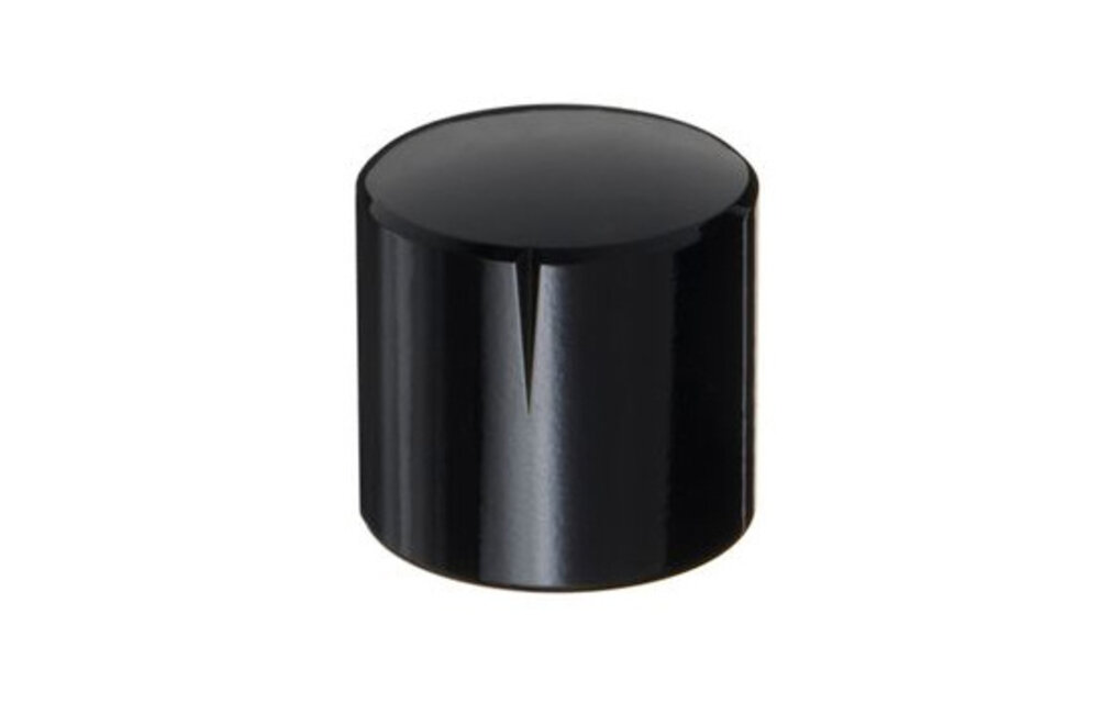 MWK-01-9004 25 mm Brass Knob Shiny Black NA 6 mm Shaft