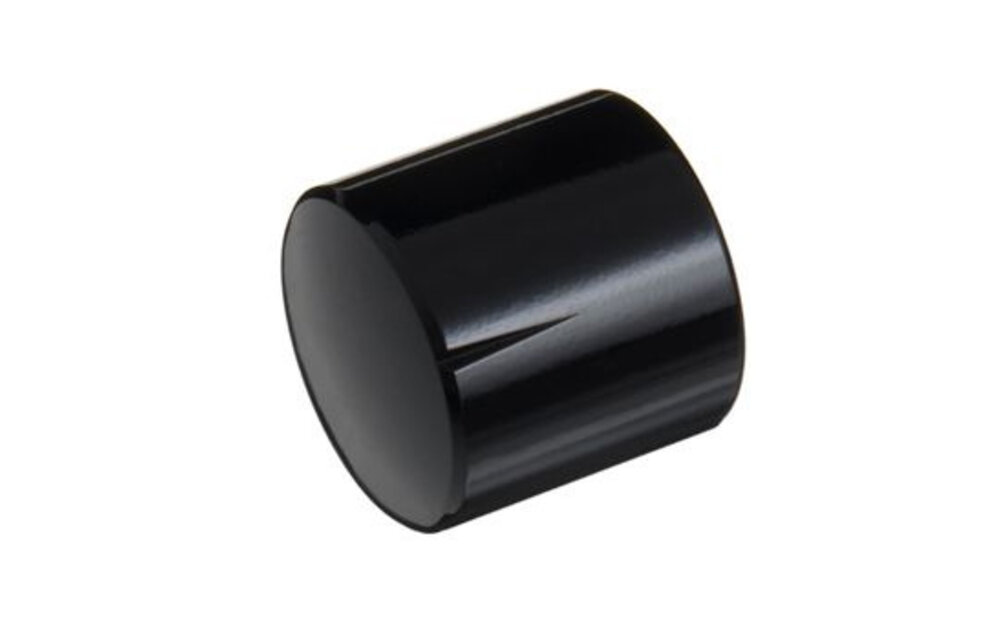 MWK-01-9004 25 mm Brass Knob Shiny Black NA 6 mm Shaft