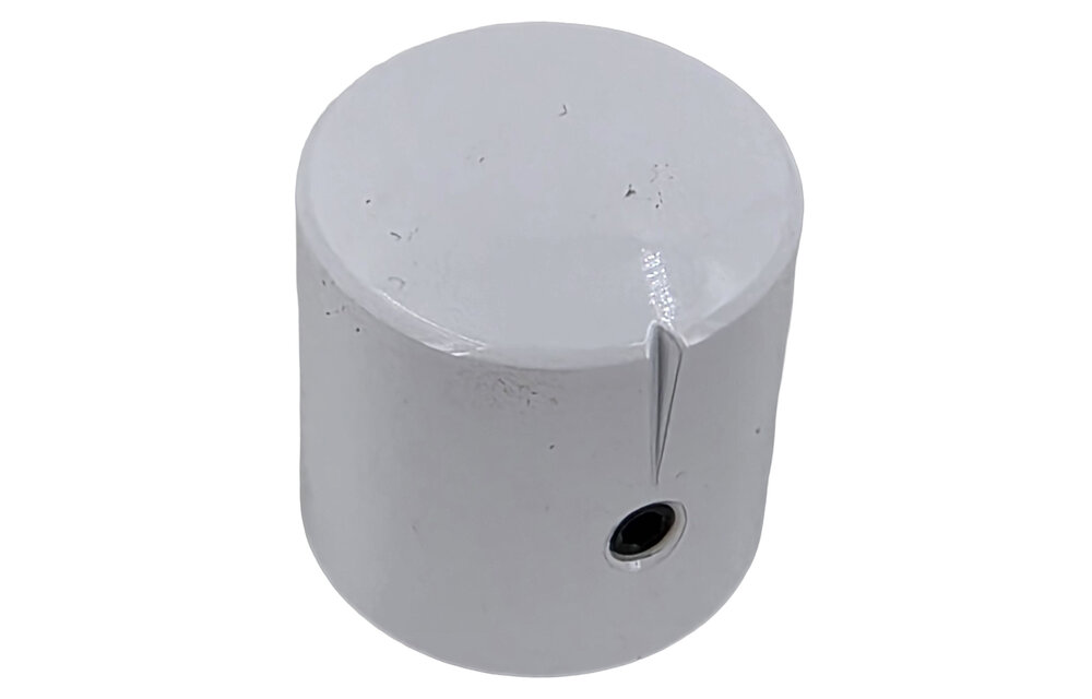 MWK-01-9006-A 25 mm Brass Knob Shiny White Alligned 6 mm Shaft