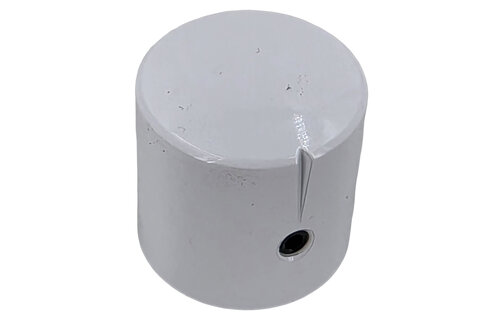 MWK-01-9006-A 25 mm Brass Knob Shiny White Alligned 6 mm Shaft