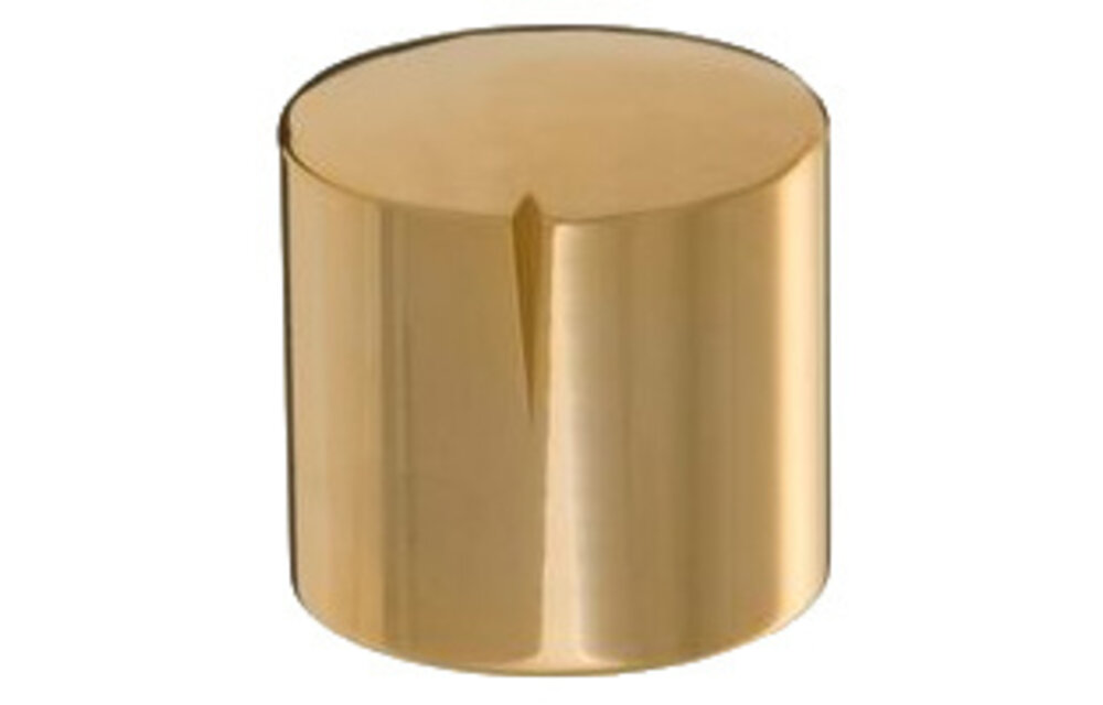MWK-03-9000 30 mm Brass Knob Shiny Gold Not Alligned 6 mm Shaft