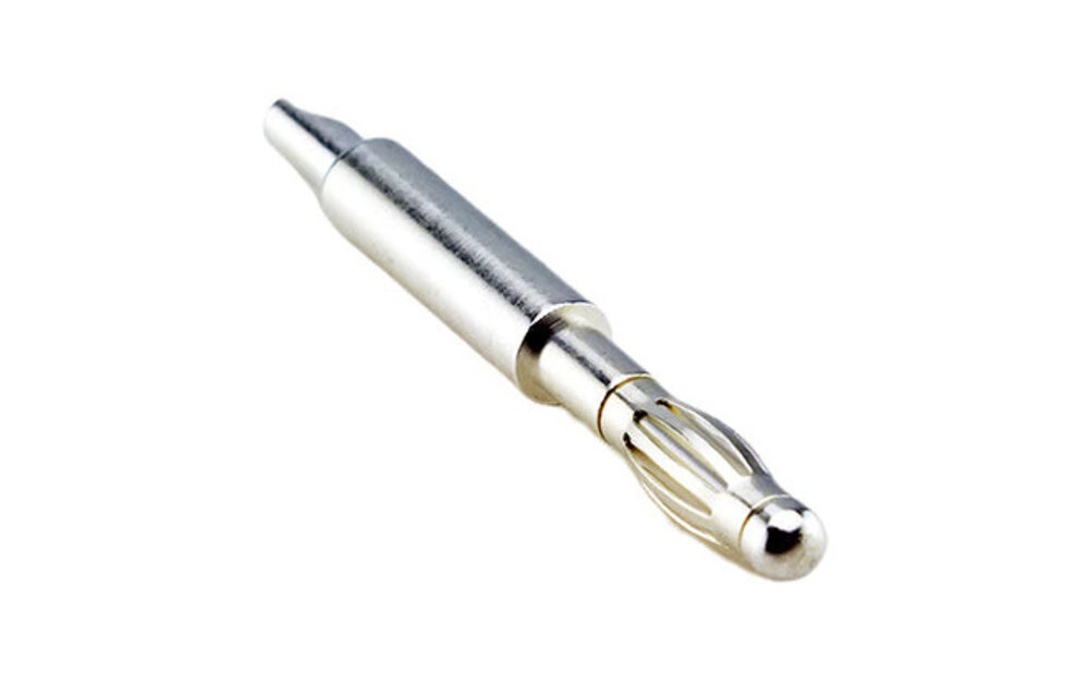 CON-060LAG AN-BP Silver Plated Big Banana Plug 4mm