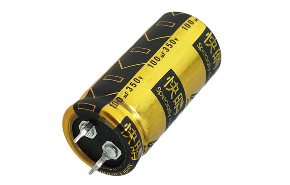 CAP-100-R-100U-350V | 100 ÂµF | 20% | 350 V | Kaisei Electrolytic Capacitor